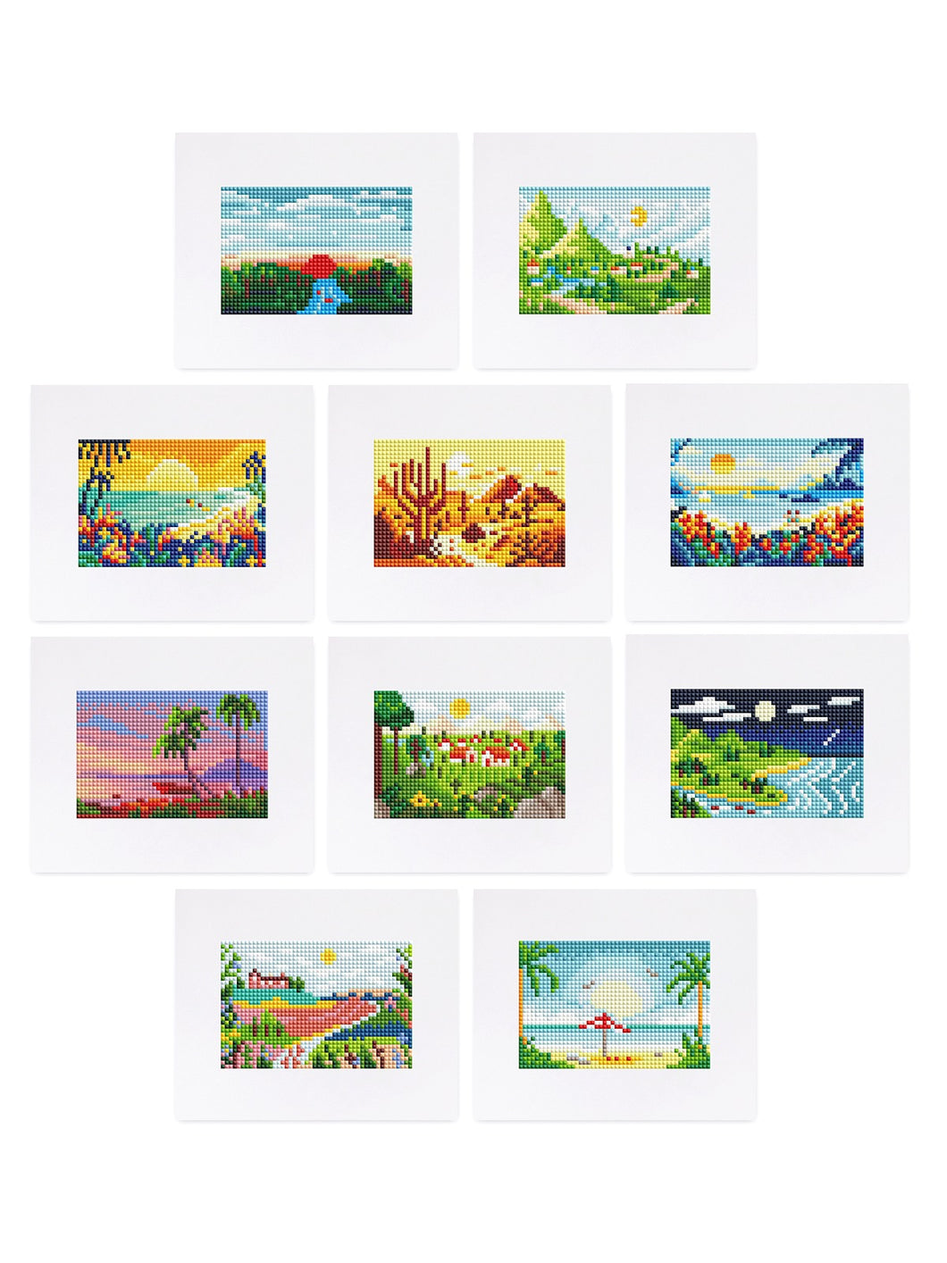 10 Mini Diamond Paintings - Summer set