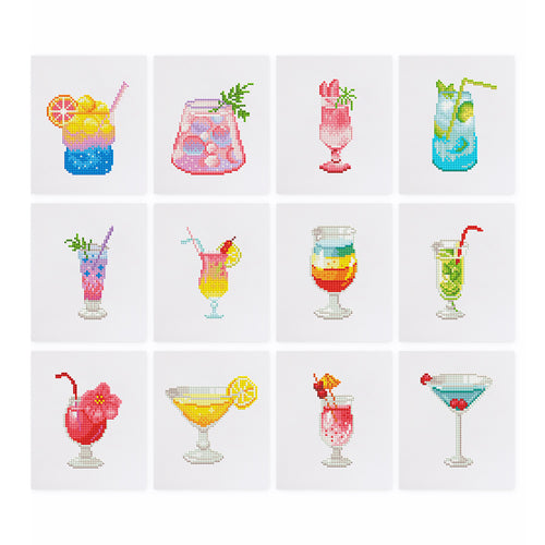 12 Mini Diamond Paintings - Cocktail set