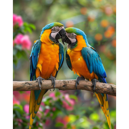 2 prachtige papegaaien