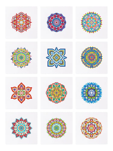 12 Mini Diamond Paintings - Mandala set