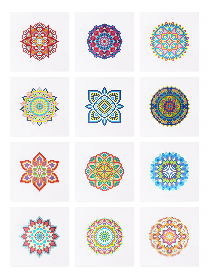 12 Mini Diamond Paintings - Mandala set